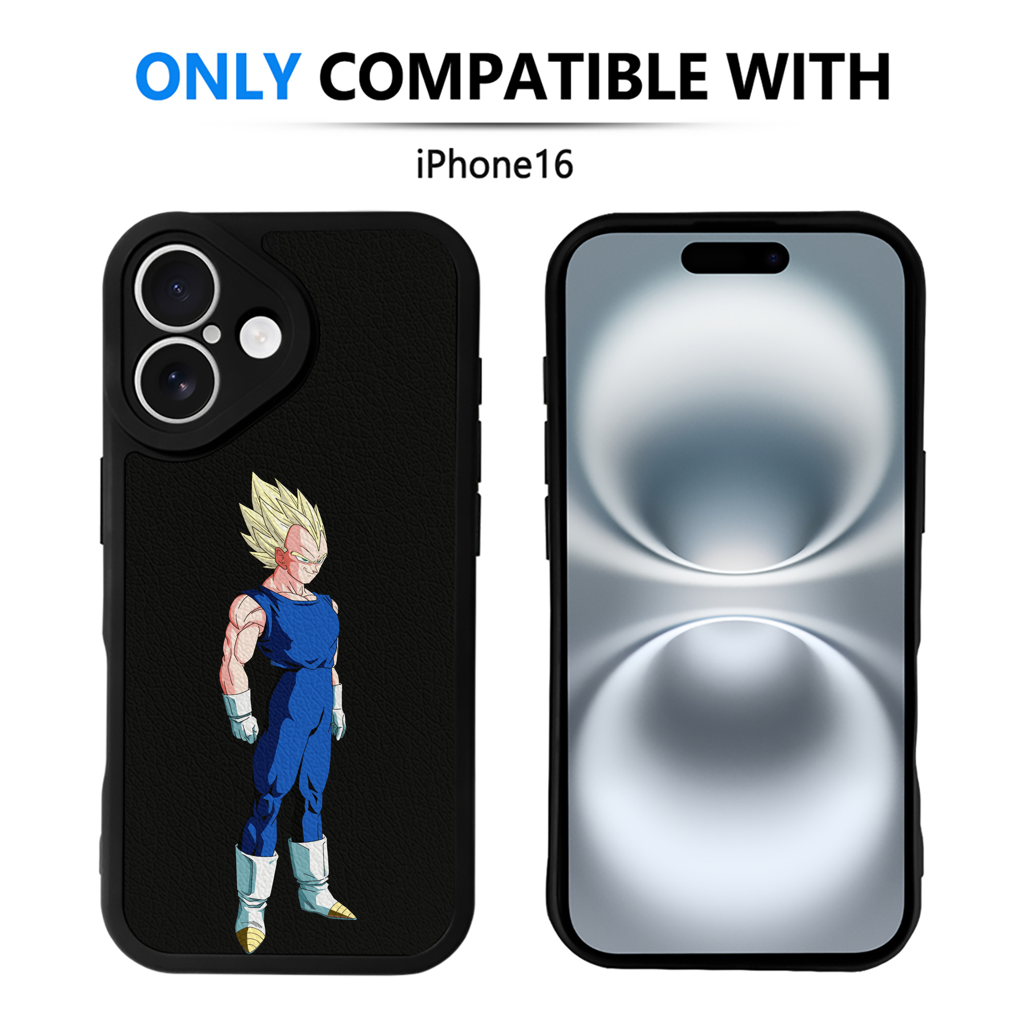 （画像用） ドラゴンボール ベジータ四世（Bejīta Yonsei）DRAGON BALL Vegeta IV 【iPhone 16シリーズ対応】シリコンスマホケース（レザー調） 材質：シリコン